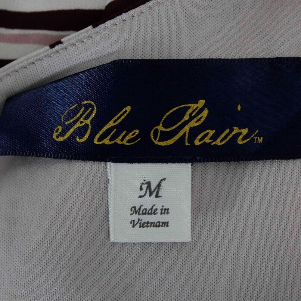 Blue Rain Sz M Mauve Multi Stripe Cold Shoulder Flutter Lined Poly Dress - Picture 5 of 5